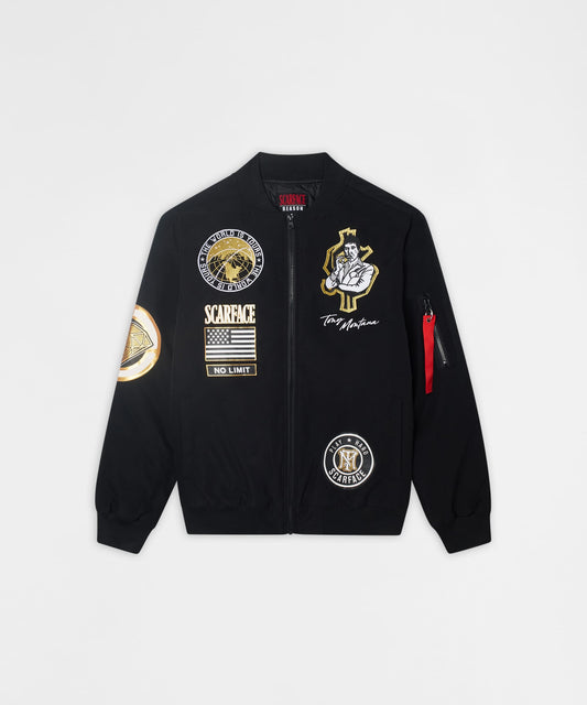 Reason Clothing Trusted | Scarface Bomber Jacket - Black