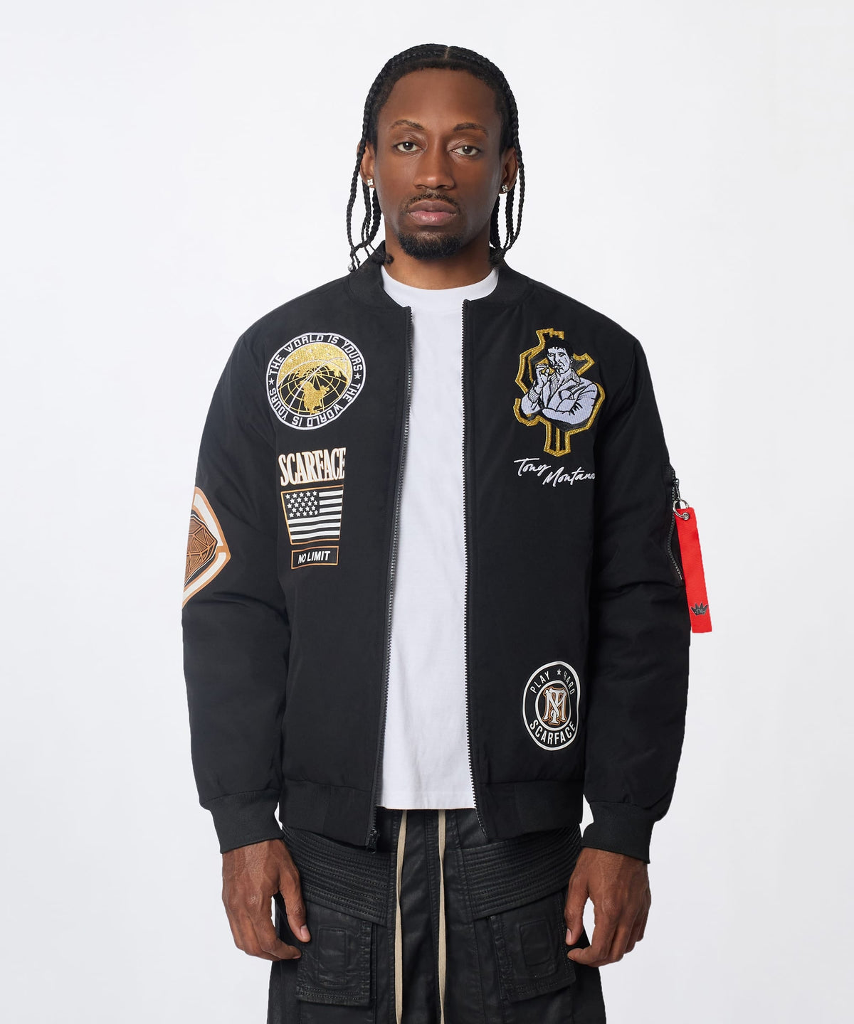 Reason Clothing Trusted | Scarface Bomber Jacket - Black