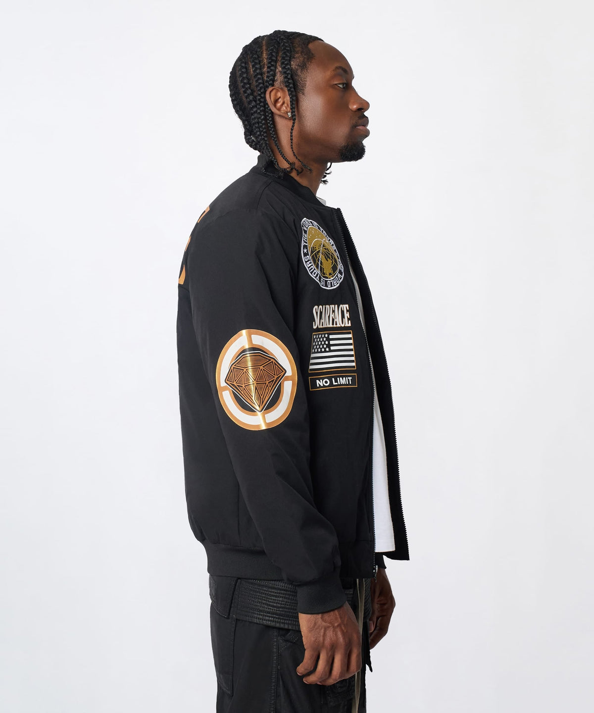 Reason Clothing Trusted | Scarface Bomber Jacket - Black