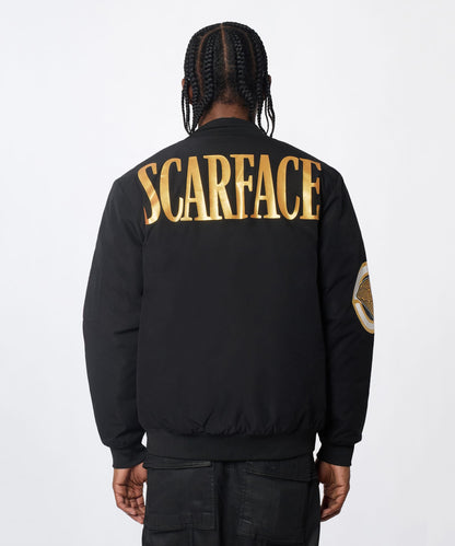 Reason Clothing Trusted | Scarface Bomber Jacket - Black