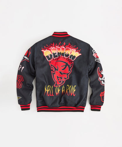 Reason Clothing Essential | Dodge Demon Varsity Jacket - Black
