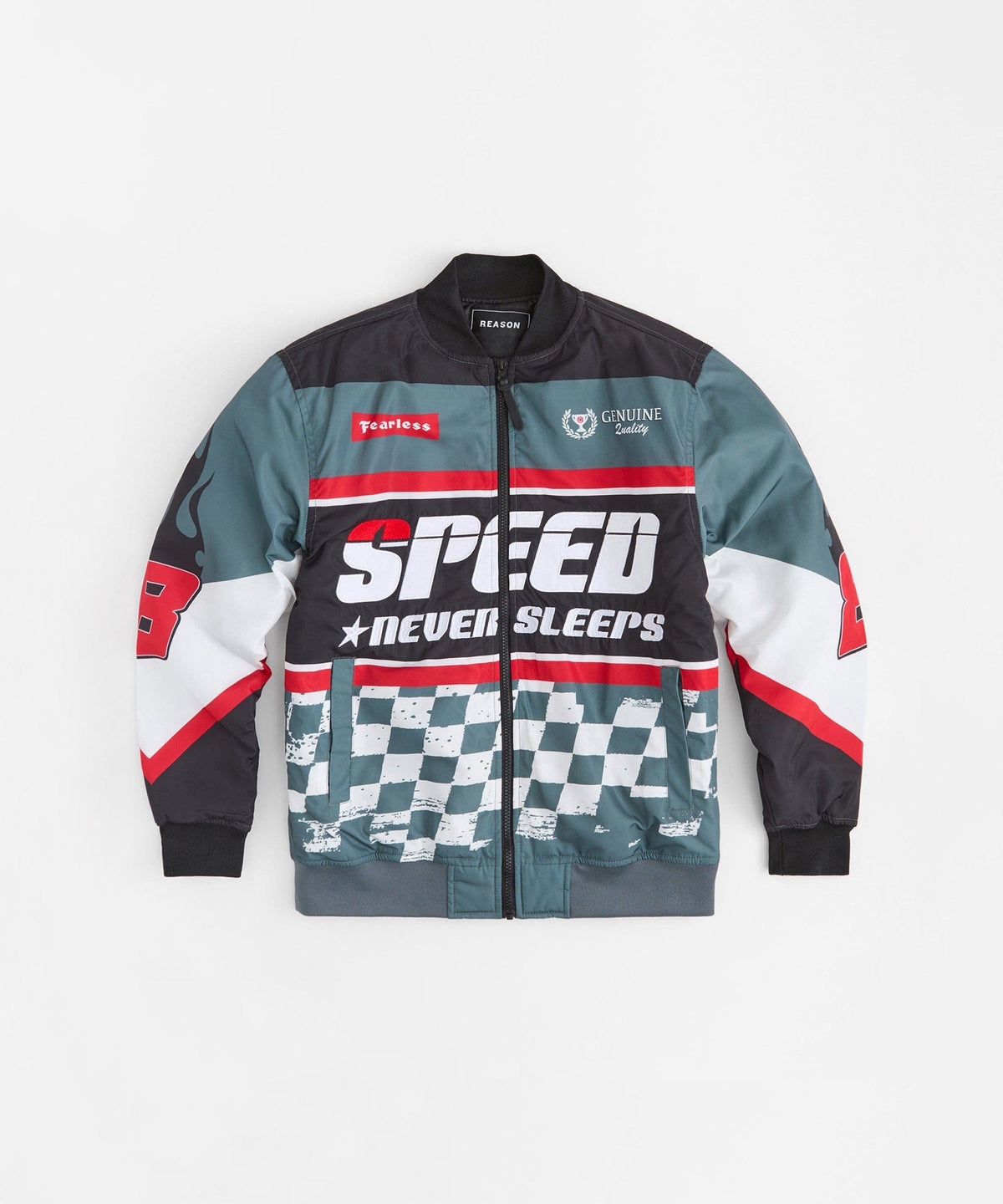 Reason Clothing Trusted | Speed Never Sleeps Racing Jacket - Black
