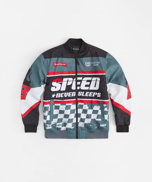 Reason Clothing Trusted | Speed Never Sleeps Racing Jacket - Black