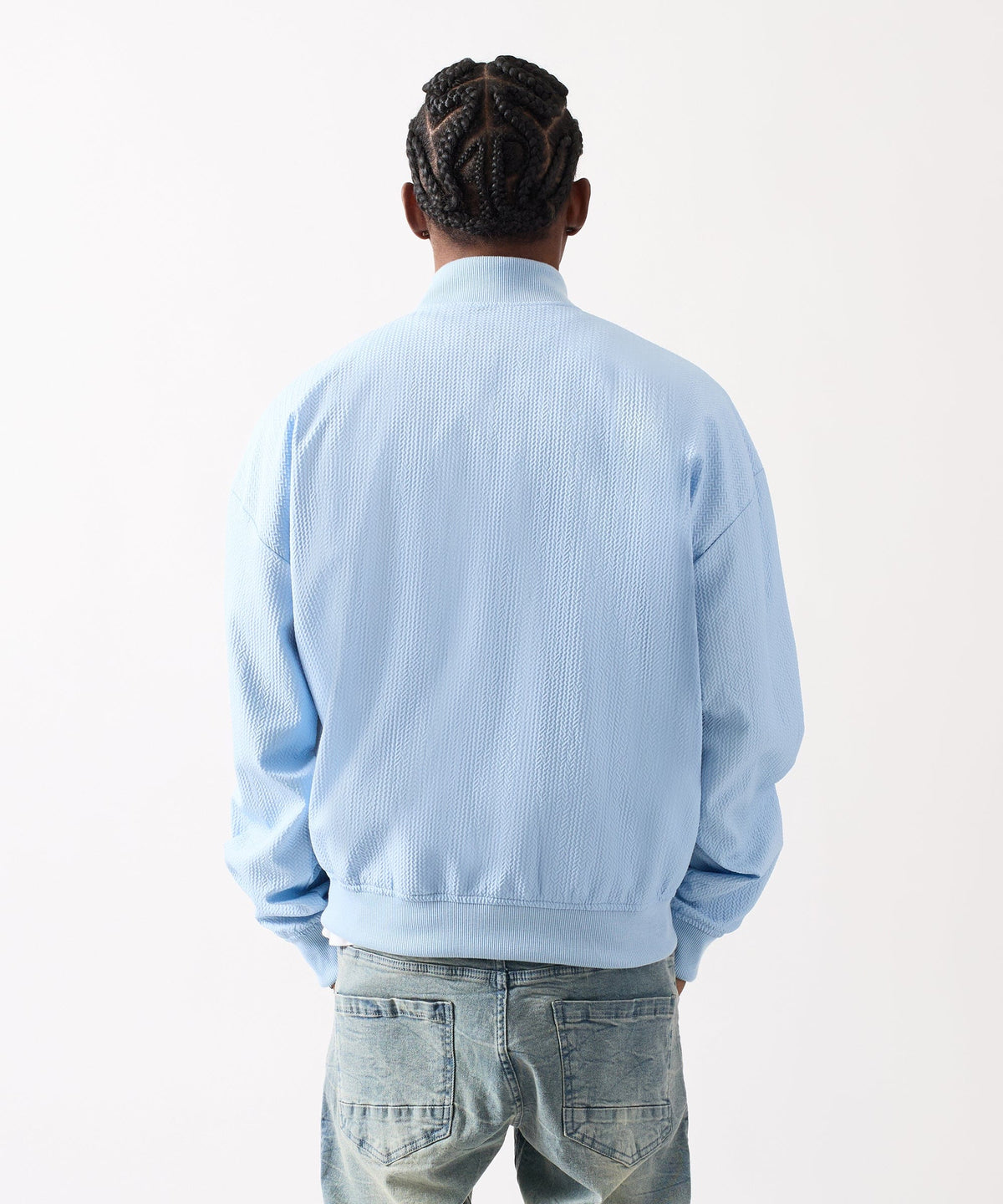 Reason Clothing Premium | Coaches Chenille Jacket - Light Blue