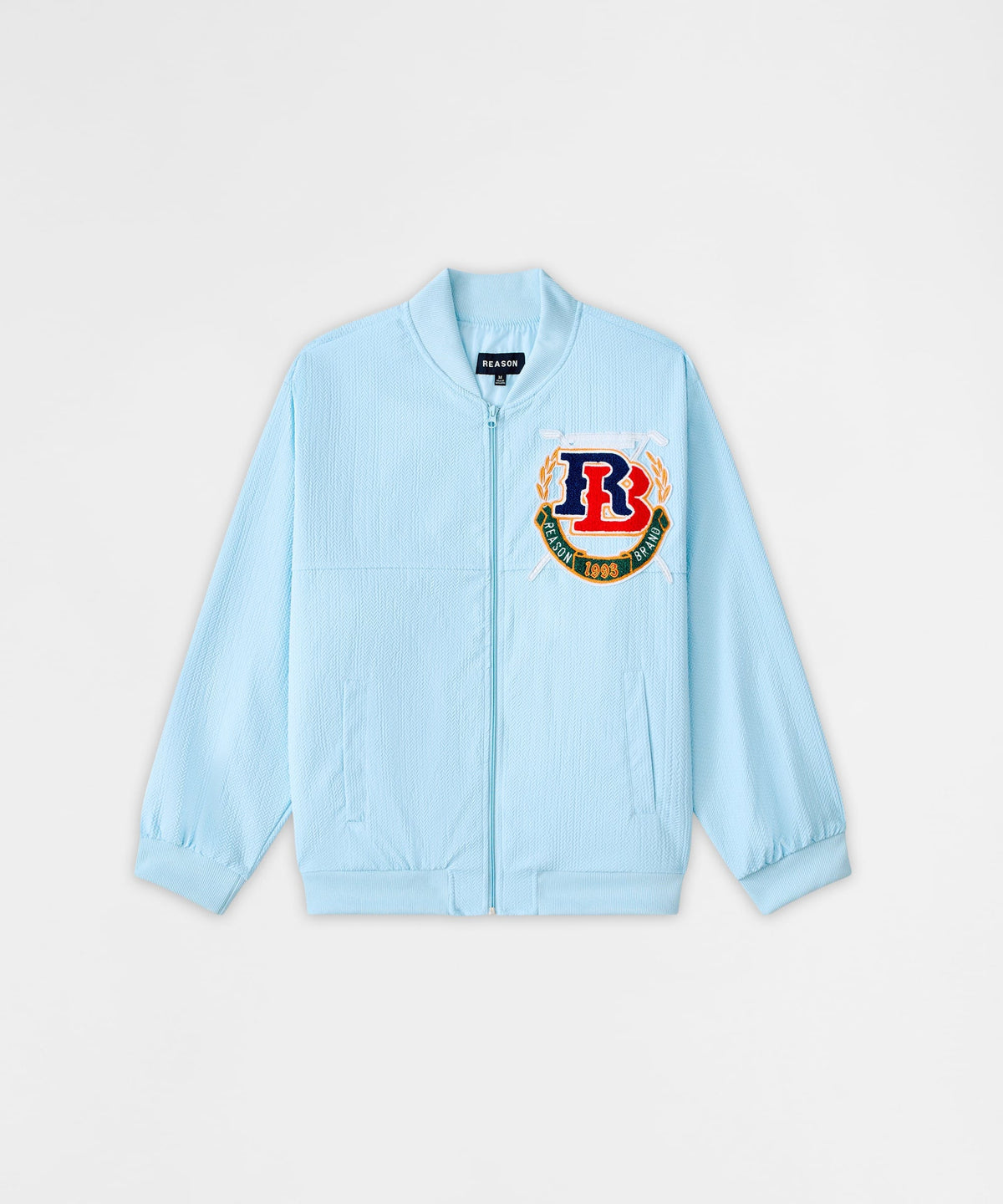 Reason Clothing Featured | Coaches Chenille Jacket - Light Blue