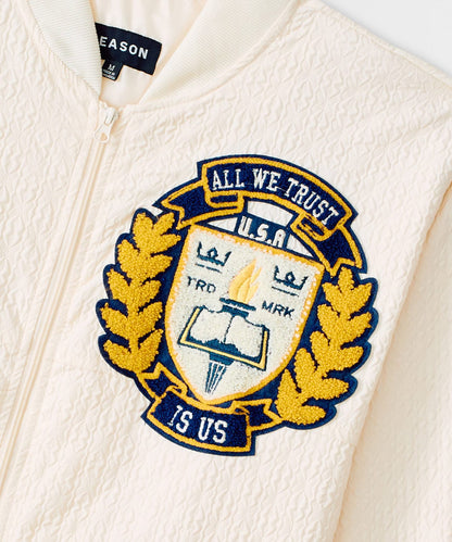 Reason Clothing Best Seller | Coaches Chenille Jacket - Cream