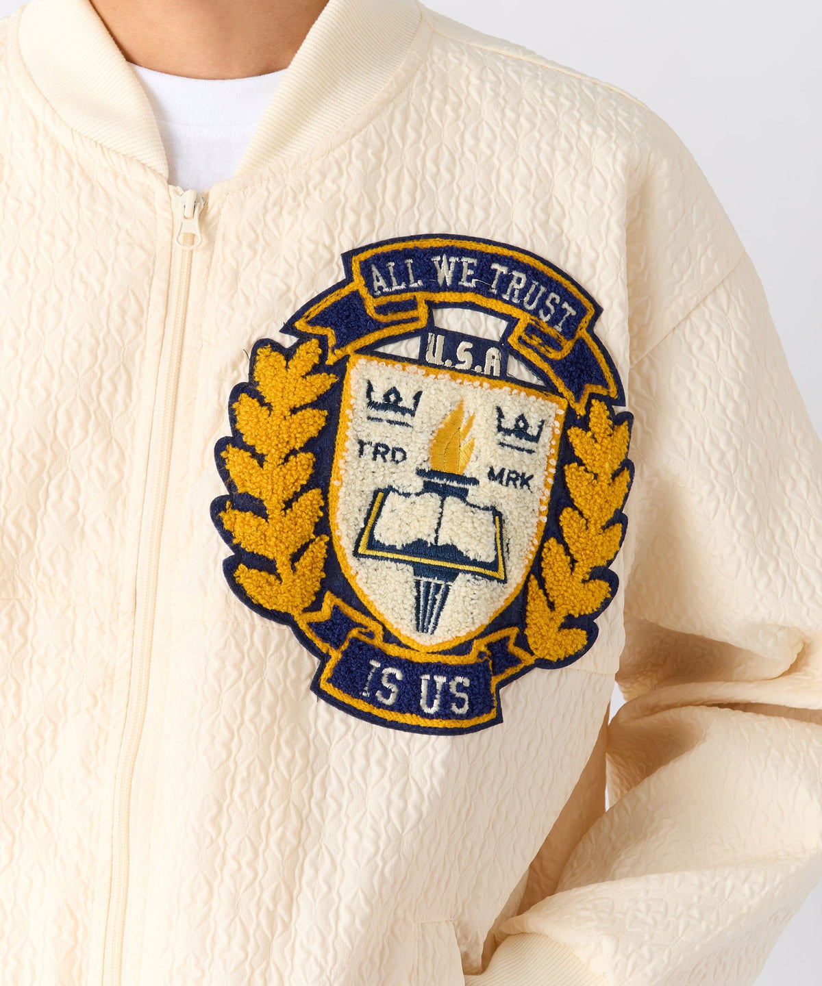Reason Clothing Best Seller | Coaches Chenille Jacket - Cream