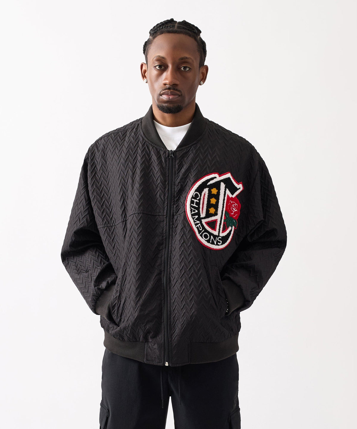 Reason Clothing Recommended | Coaches Chenille Jacket - Black