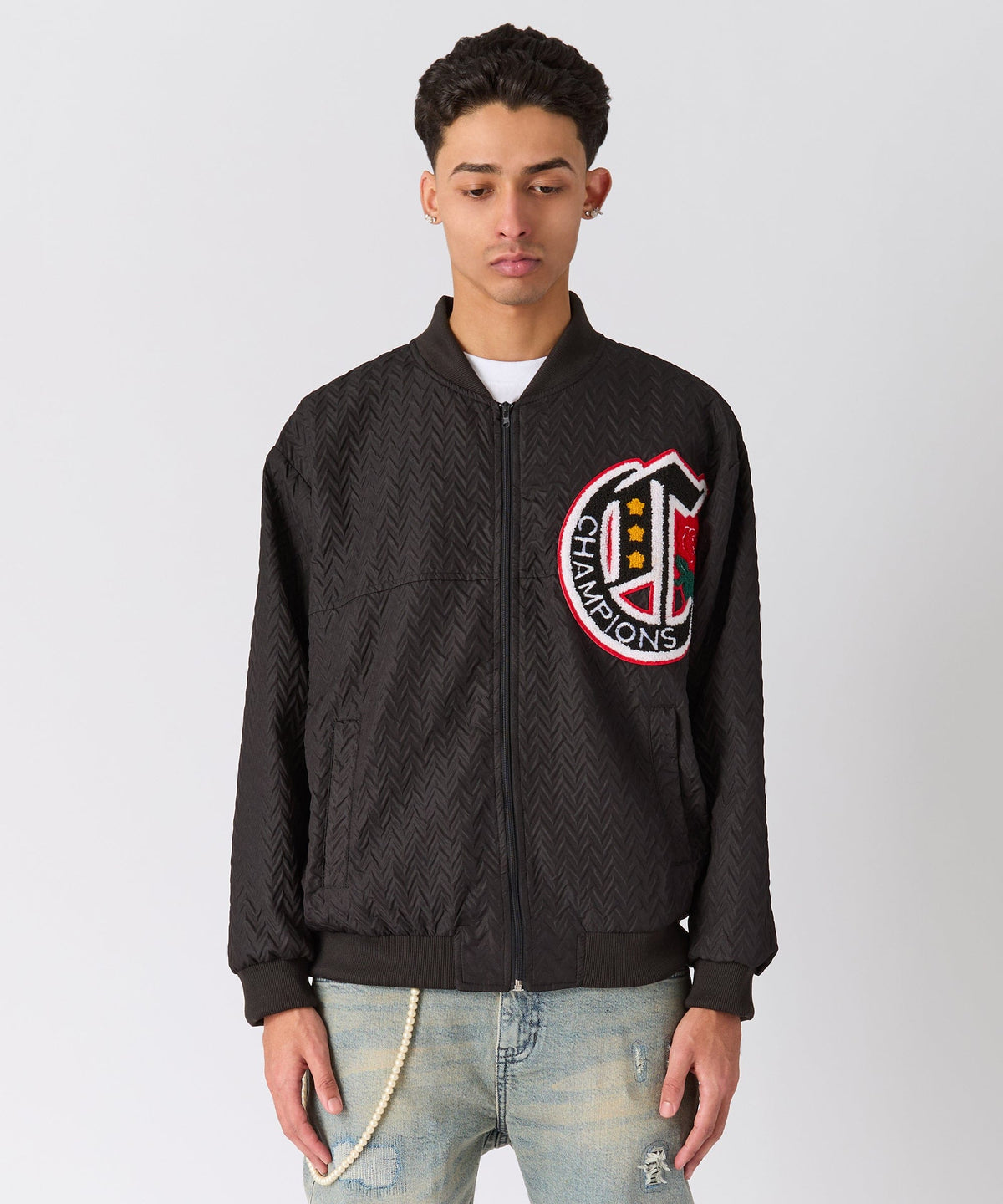 Reason Clothing Recommended | Coaches Chenille Jacket - Black