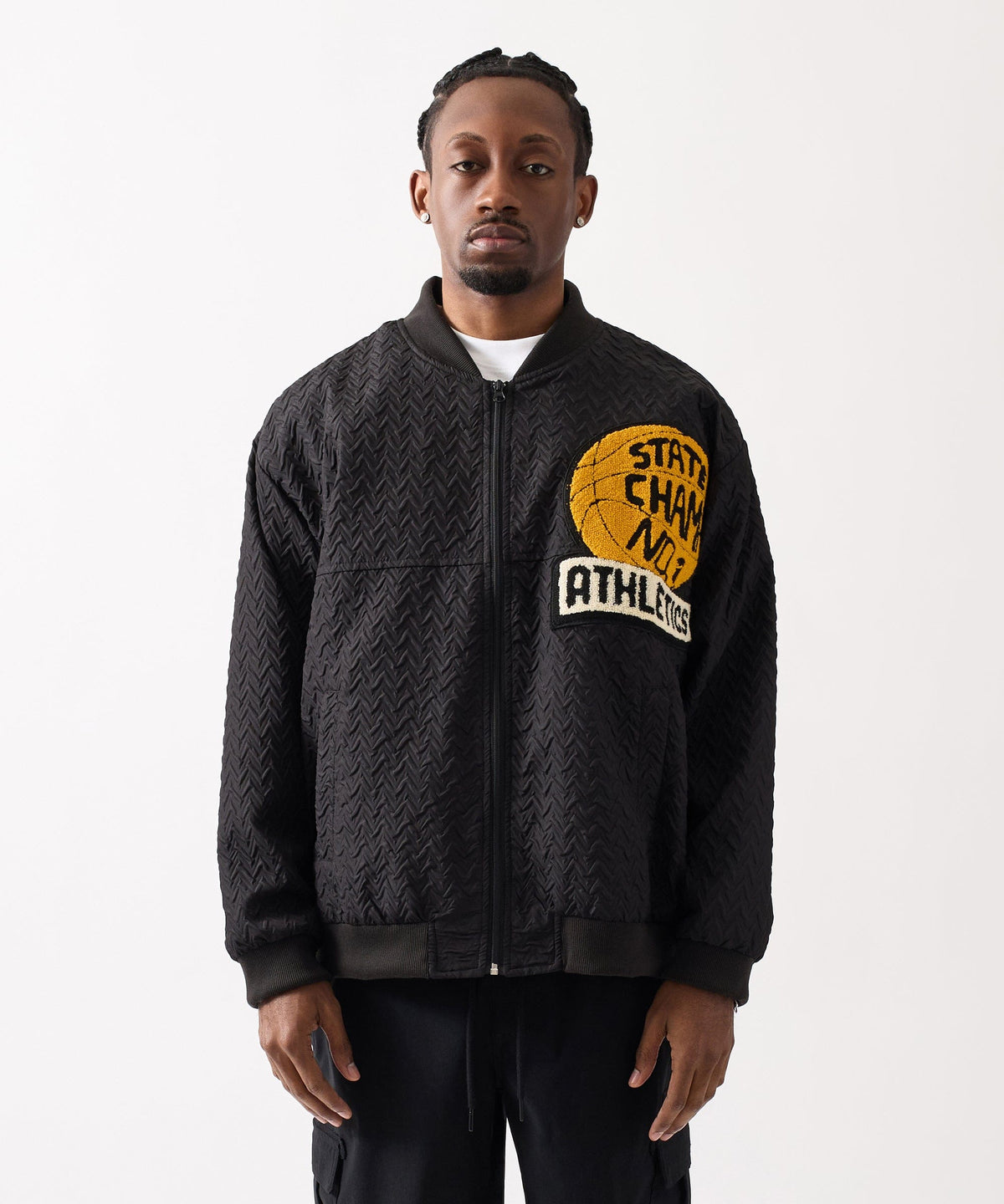 Reason Clothing Sale | Coaches Chenille Jacket - Black