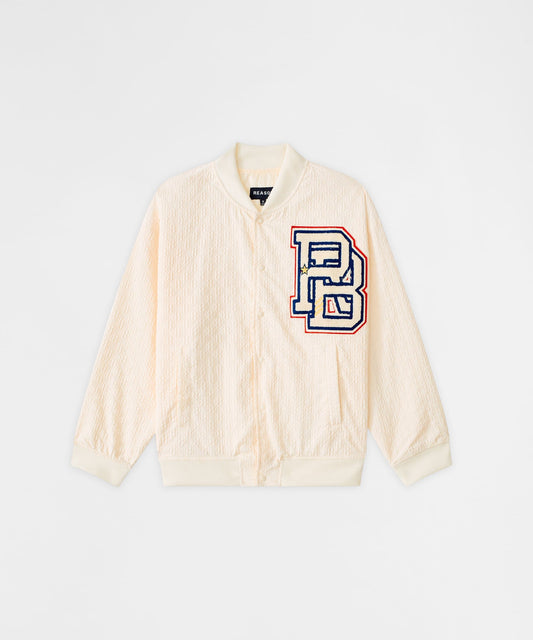 Reason Clothing Hot Sale | Coaches Chenille Jacket - White
