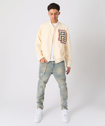Reason Clothing Hot Sale | Coaches Chenille Jacket - White