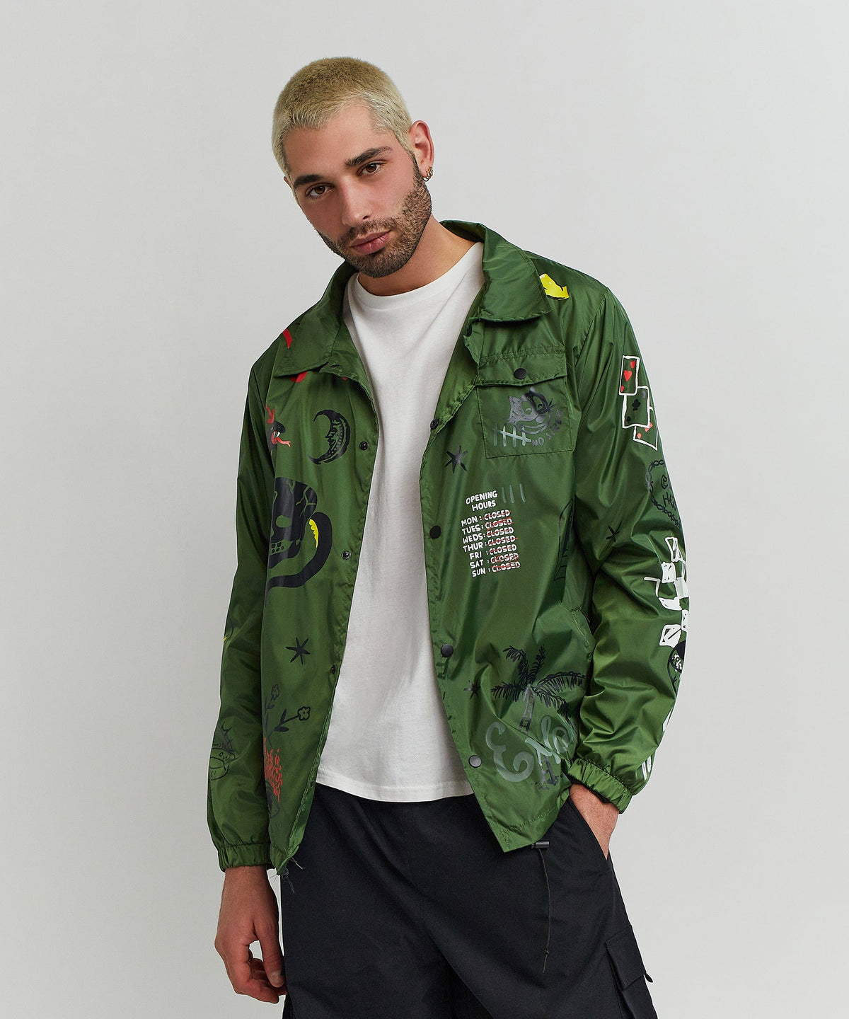 Reason Clothing Best Price | Gritty Coaches Jacket - Olive Greeen
