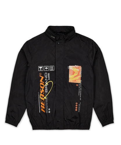 Reason Clothing Best Seller | Flame Nylon Hidden Zip Hood Jacket