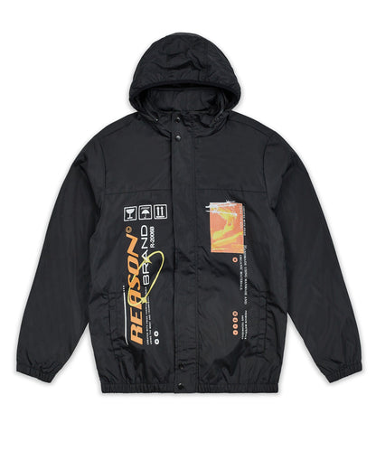 Reason Clothing Best Seller | Flame Nylon Hidden Zip Hood Jacket