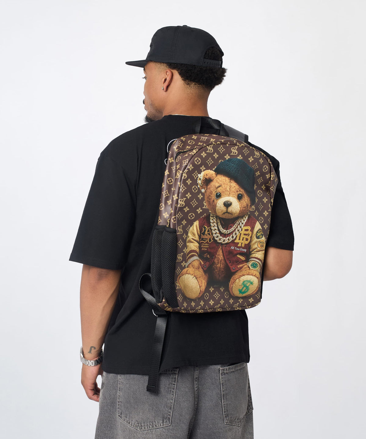 Reason Clothing Top Pick | Dripped Teddy Backpack PU - Brown