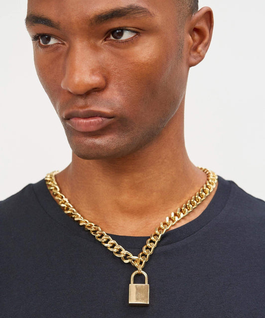 Reason Clothing Classic | Phantom Gold Lock Chain Necklace