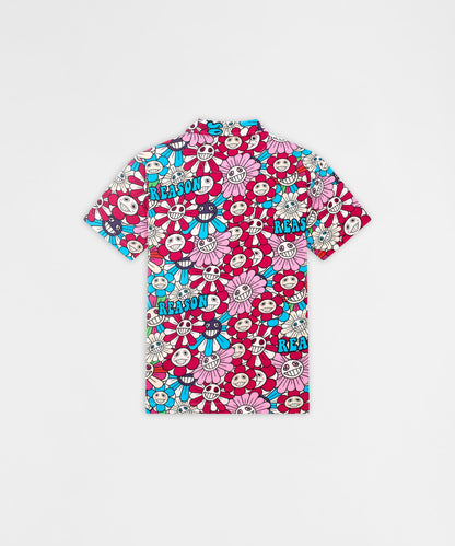 Reason Clothing Deals | Sunflower Viscose Button-Down Short Sleeve Shirt - Multicolor