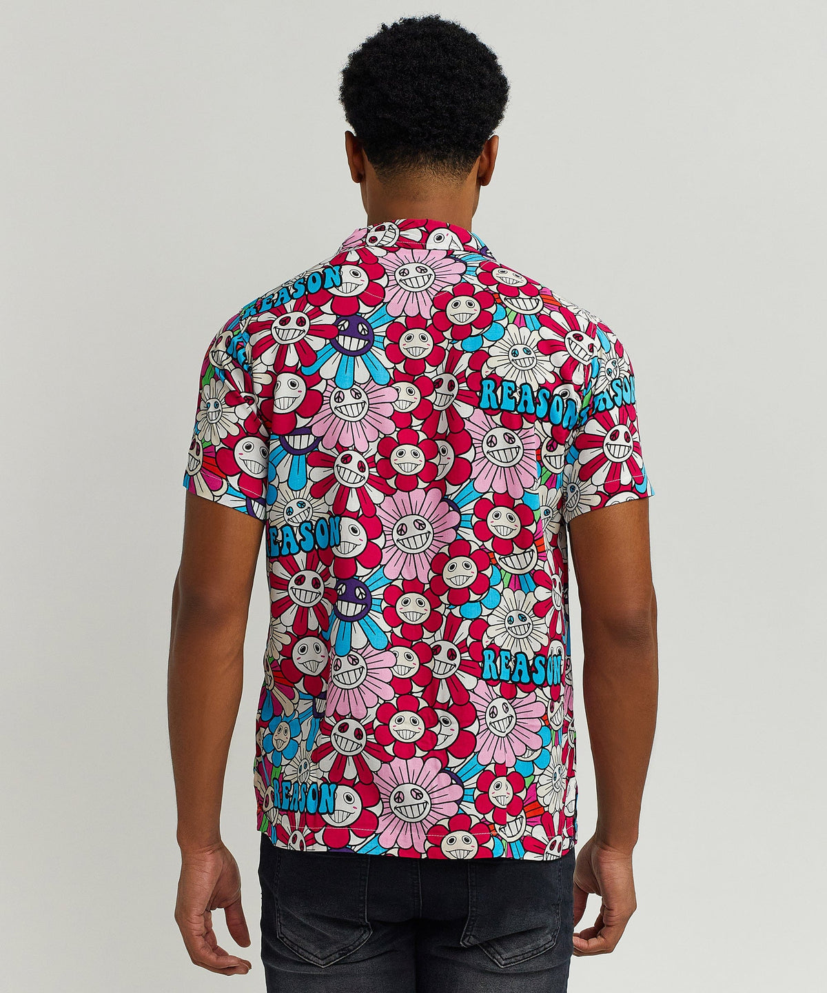 Reason Clothing Deals | Sunflower Viscose Button-Down Short Sleeve Shirt - Multicolor