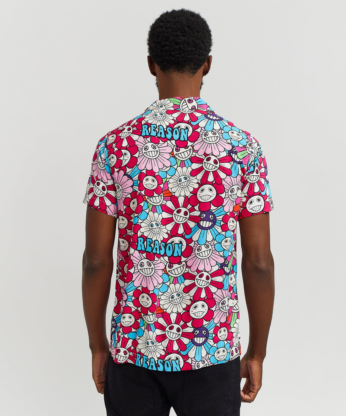 Reason Clothing Deals | Sunflower Viscose Button-Down Short Sleeve Shirt - Multicolor