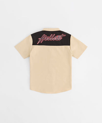 Reason Clothing Exclusive | Dodge Hellcat Mechanics Button Down Shirt - Khaki