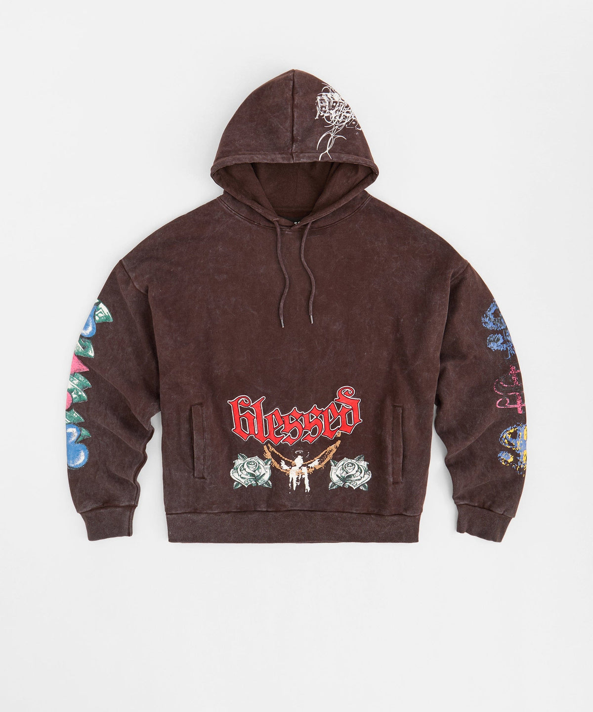 Reason Clothing Quality | Blessed Washed Hoodie - Brown