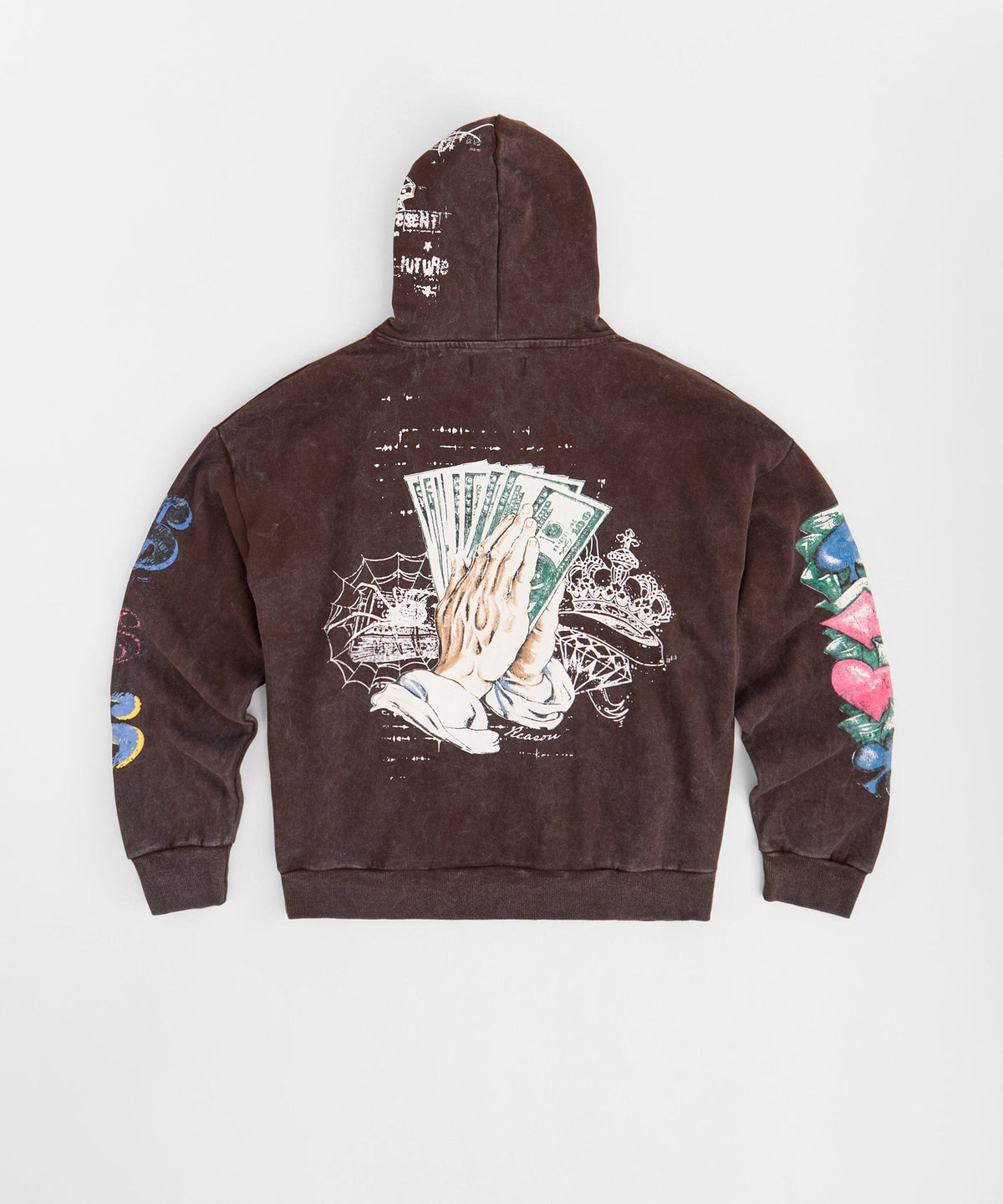 Reason Clothing Quality | Blessed Washed Hoodie - Brown