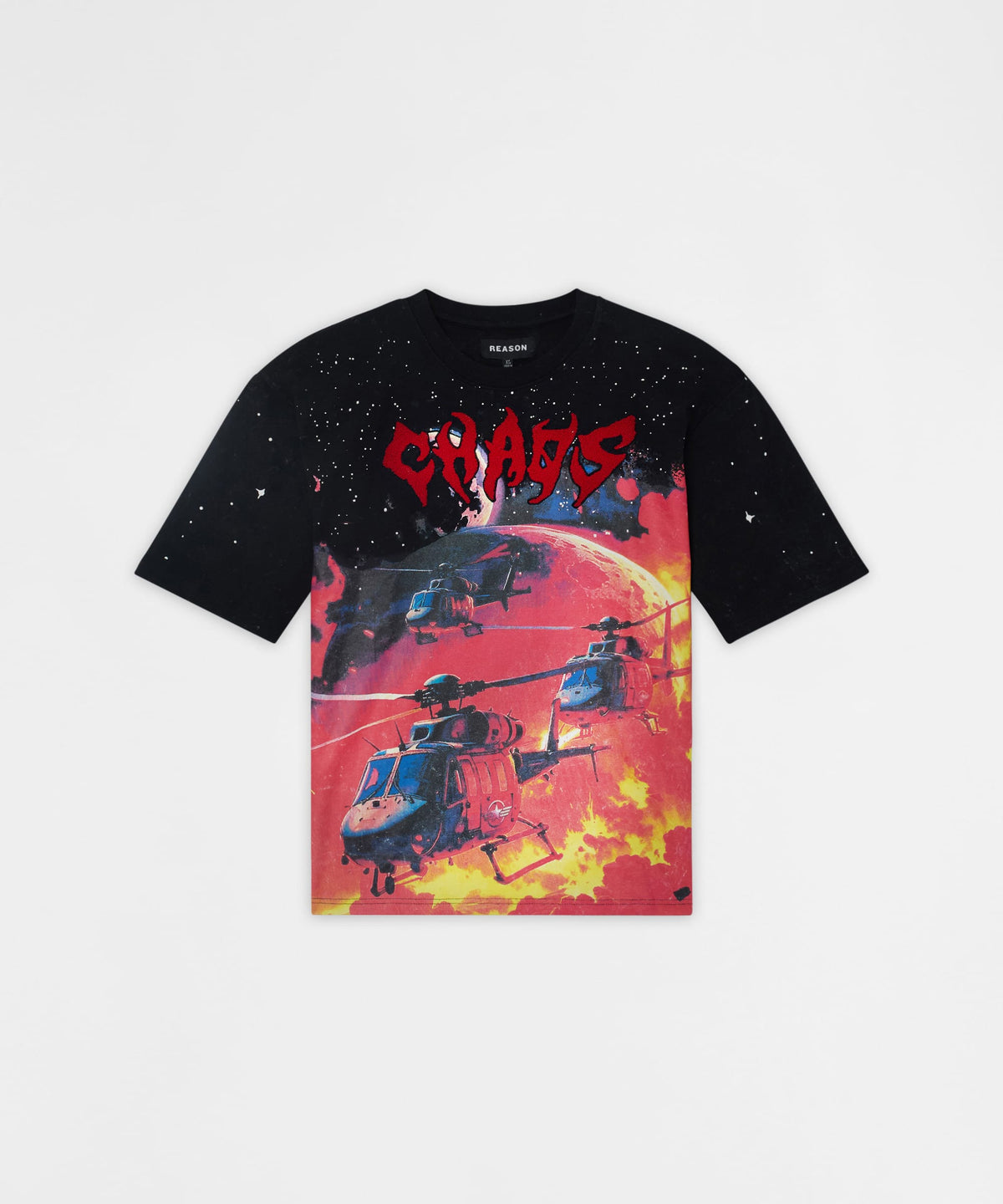 Reason Clothing Discount | Chaos Chenille Patched Short Sleeve Tee - Black