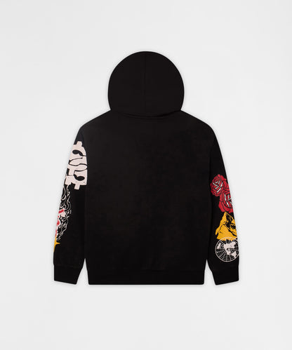 Reason Clothing Customer Favorite | First Class Chenille Full Zip Hoodie - Black