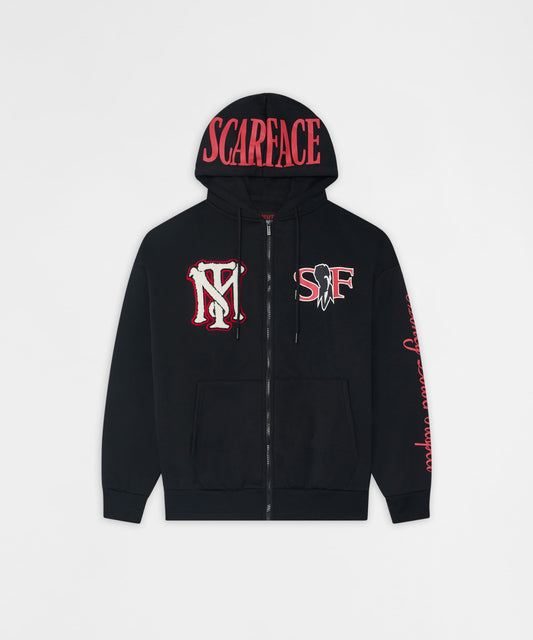 Reason Clothing Trusted | Scarface MPR Full ZIP Hoodie - Black