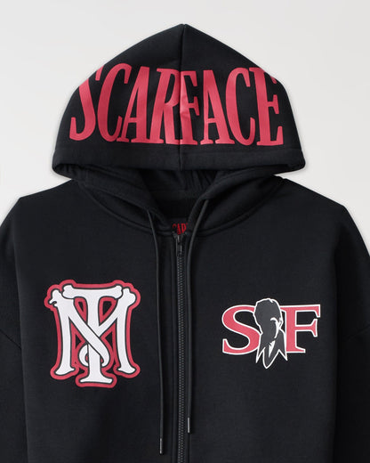 Reason Clothing Trusted | Scarface MPR Full ZIP Hoodie - Black