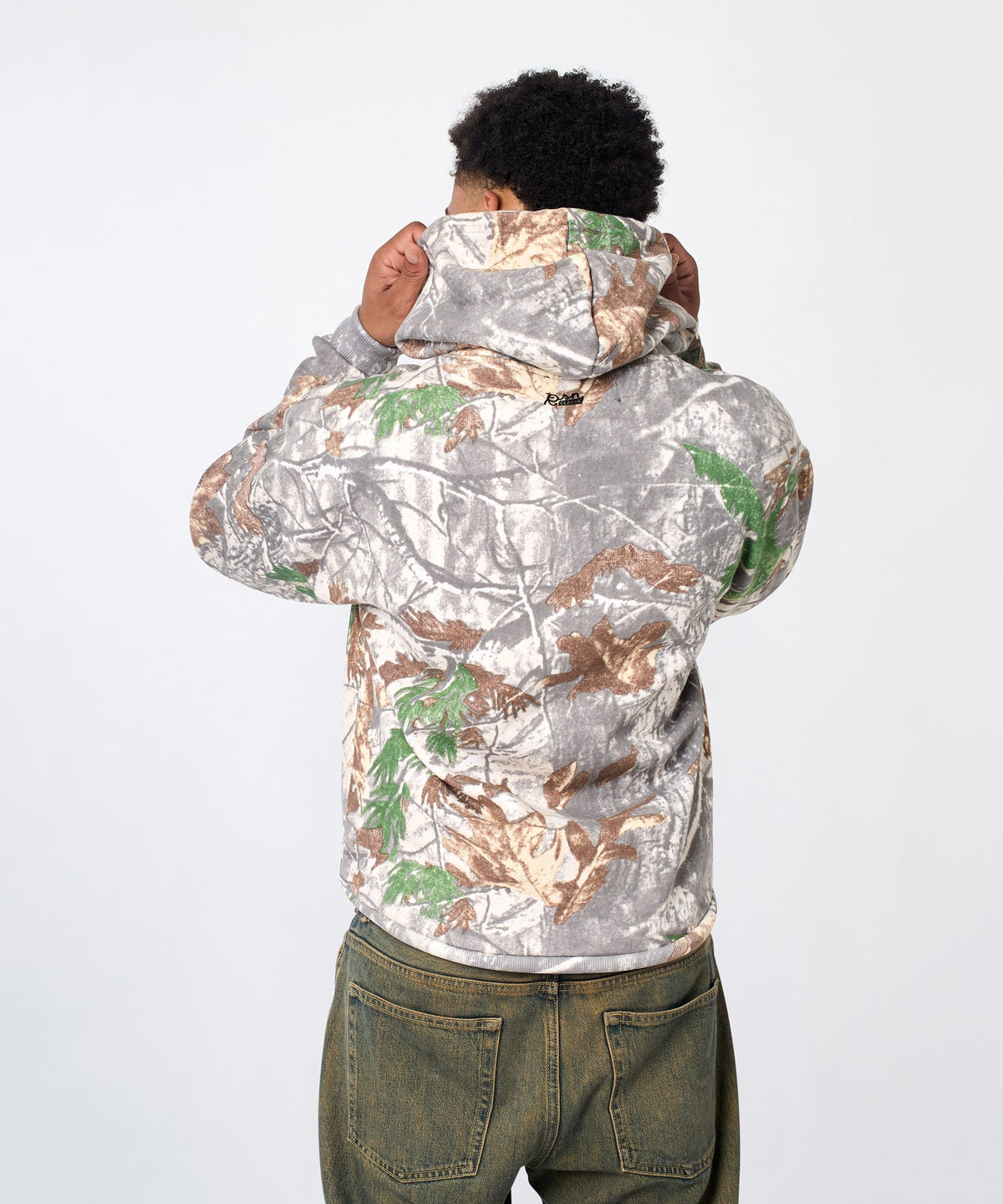 Reason Clothing Classic | Essential Pull Over Boxy Fit Hoodie - White Tree