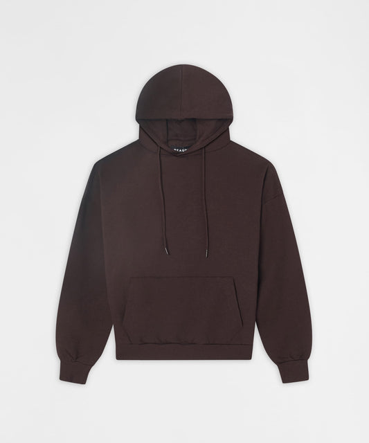 Reason Clothing Popular | Essential Pull Over Boxy Fit Hoodie - Brown