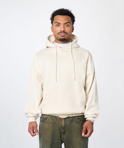 Reason Clothing Latest | Essential Pull Over Boxy Fit Hoodie - Cream