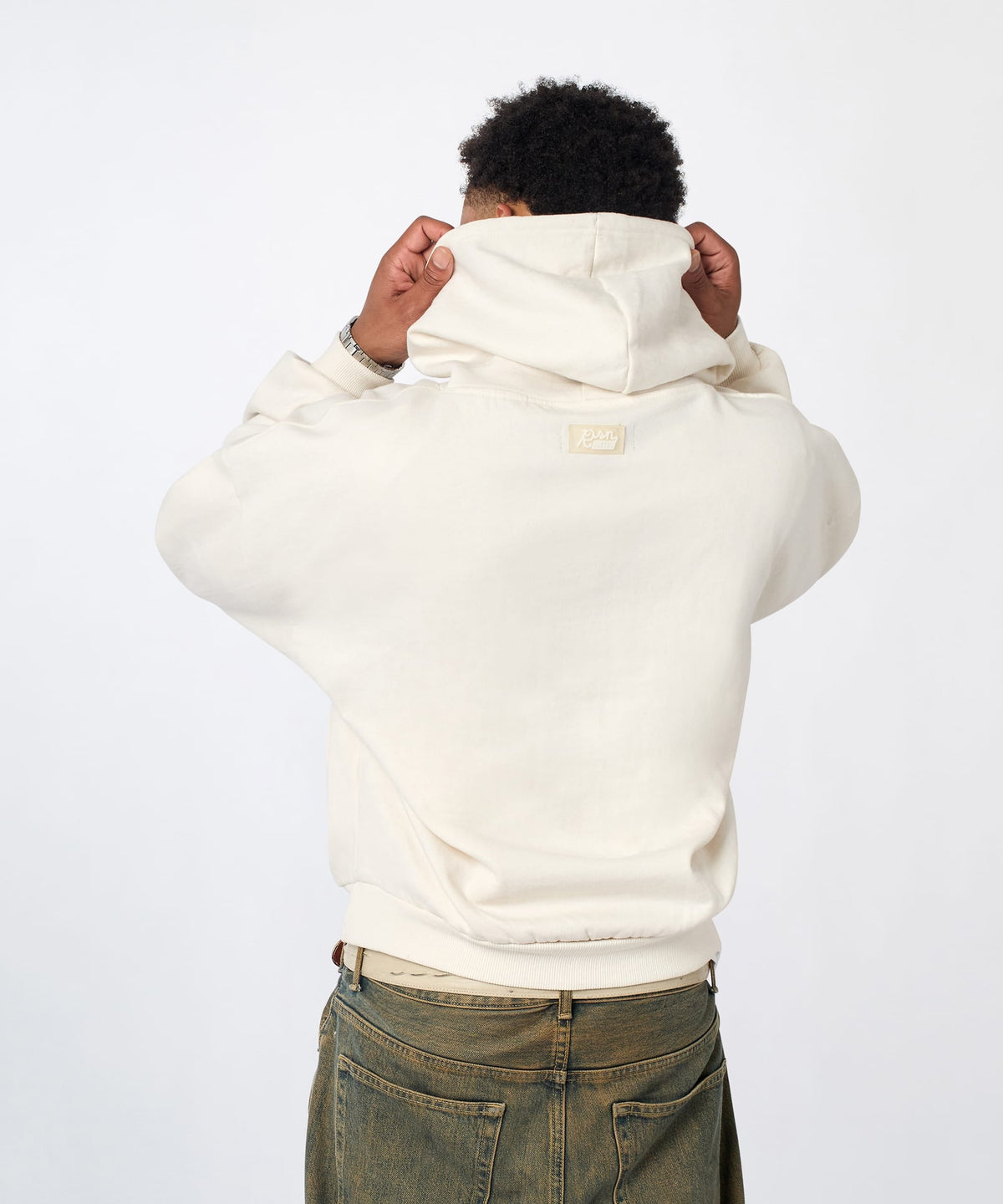 Reason Clothing Latest | Essential Pull Over Boxy Fit Hoodie - Cream