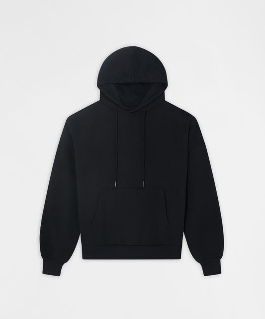 Reason Clothing Signature | Essential Pull Over Boxy Fit Hoodie - Black