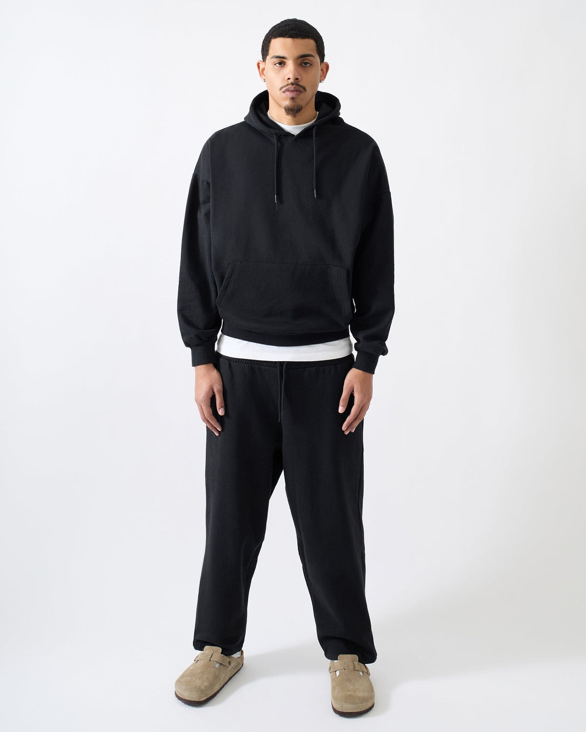 Reason Clothing Signature | Essential Pull Over Boxy Fit Hoodie - Black