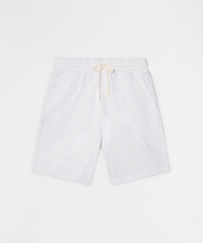 Reason Clothing Deals | Washed Rhinestone Short - White