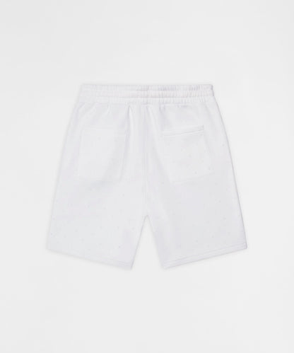 Reason Clothing Deals | Washed Rhinestone Short - White