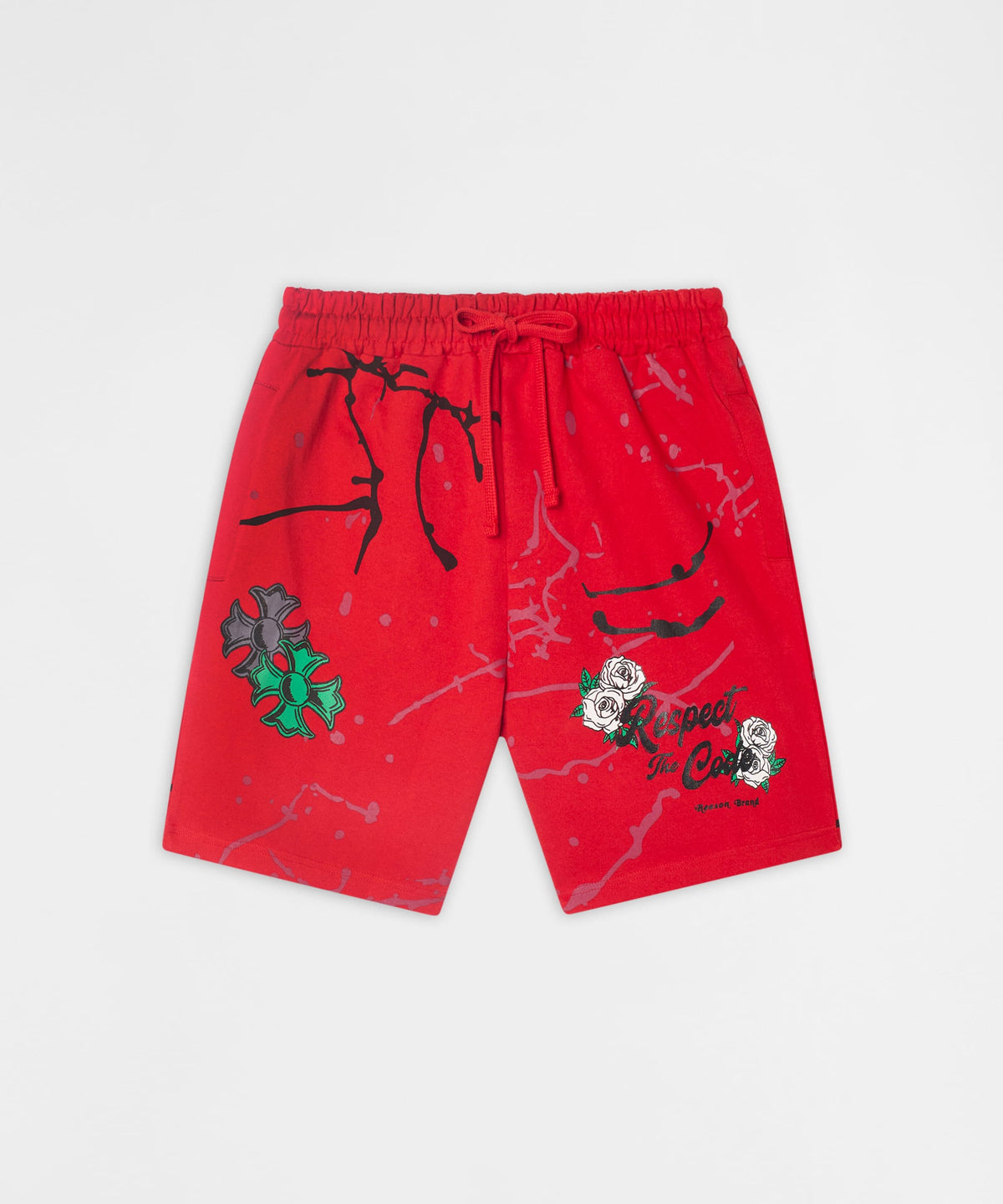 Reason Clothing Essential | Painted Fleece Short - Red