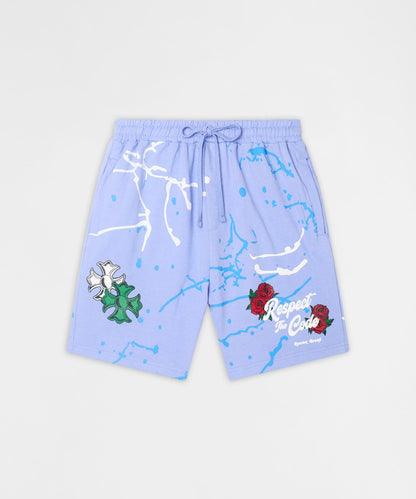 Reason Clothing Trusted | Painted Fleece Short - Blue