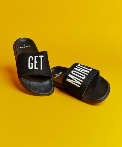 Reason Clothing Premium | Get Money Black And White Logo Slides