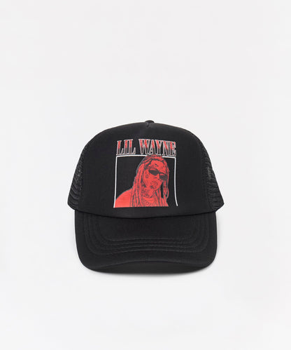 Reason Clothing Popular | Lil Wayne Trucker Graphic Hat - Black