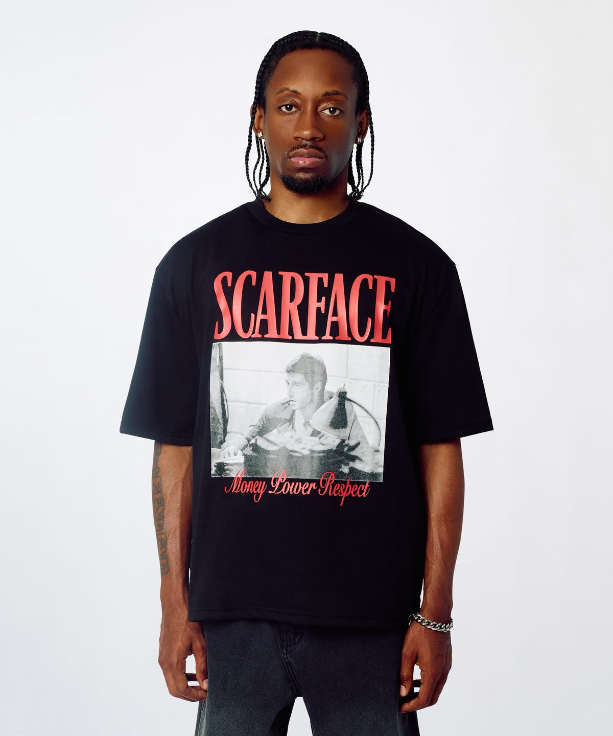 Reason Clothing New | Scarface Money Power Respect Graphic Tee - Black