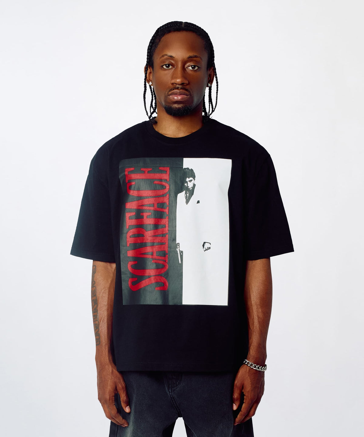 Reason Clothing Special Offer | Scarface Split Graphic Tee - Black