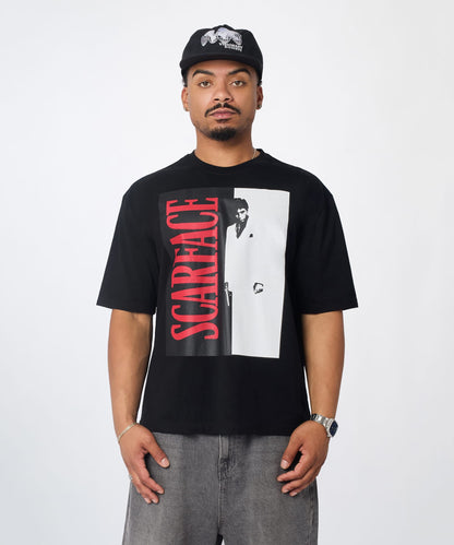 Reason Clothing Special Offer | Scarface Split Graphic Tee - Black