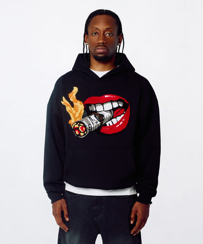 Reason Clothing Best Price | Smoking Money Chenille Hoodie - Black