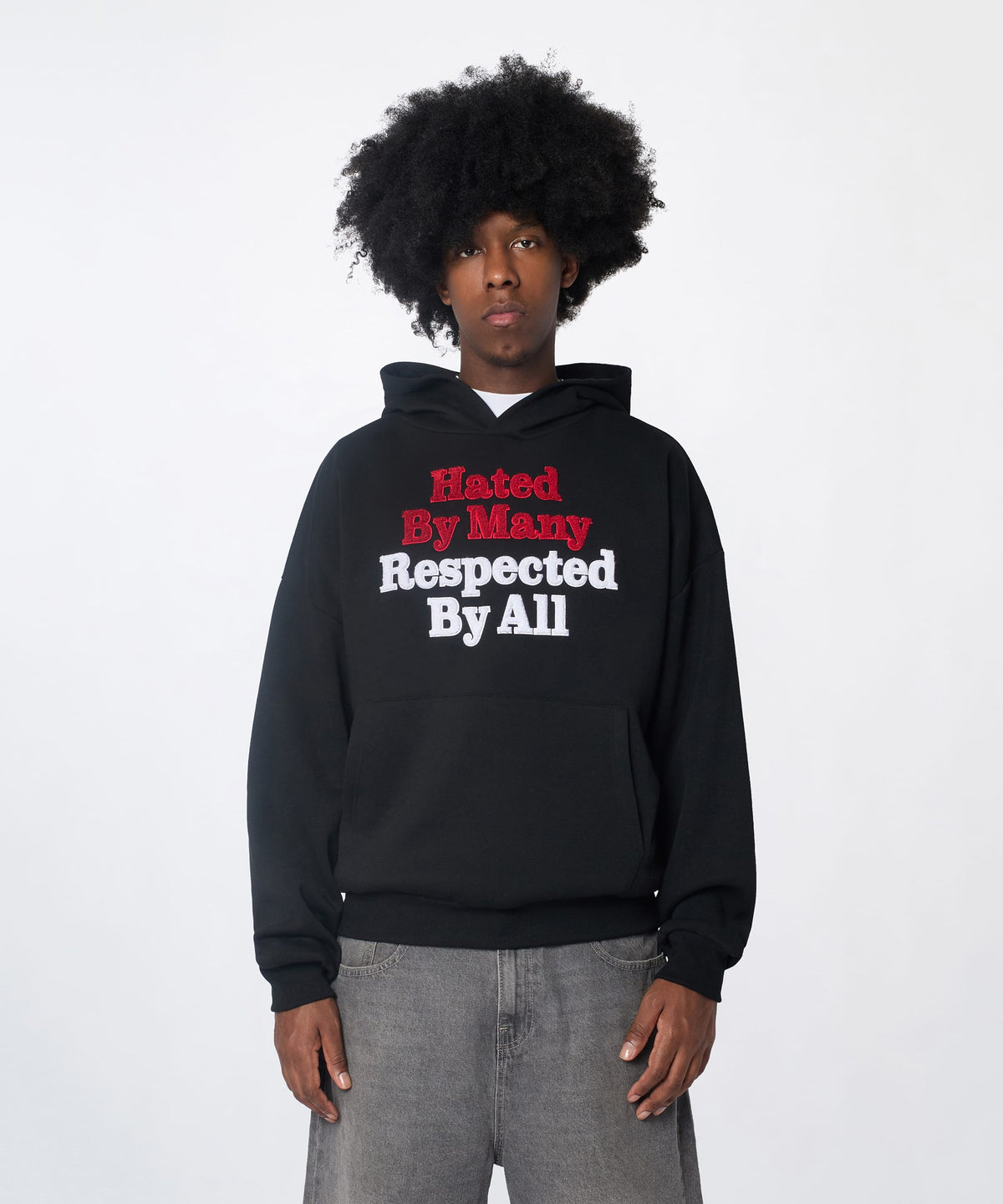 Reason Clothing Deals | Hated By Many Chenille Hoodie - Black