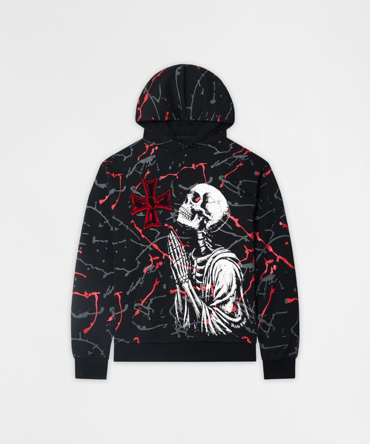 Reason Clothing Everyday | Lord Forgive Me Chenille Hoodie - Black