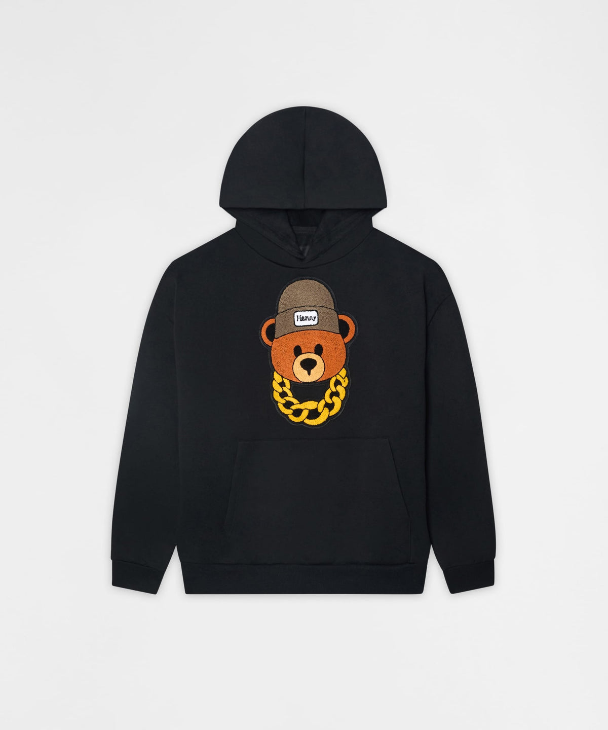 Reason Clothing Trusted | Henry Bear Chenille Hoodie - Black